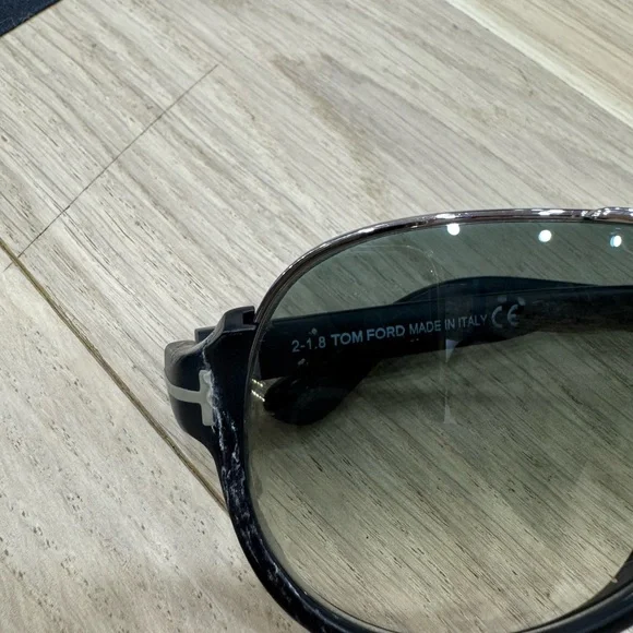 Tom Ford Black Bold Aviator Sunglasses - Picture 3 of 7